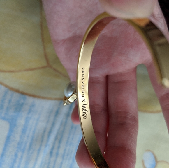 Jenny Bird x Indigo Pearl Bangle Bracelet Cuff - Picture 3 of 3